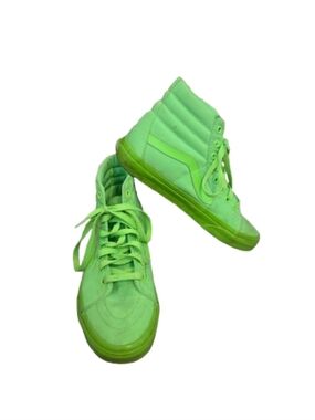 Vans Shoes Women's Sk8 Hi Pro Classic Neon Green Skate Shoes Size 7 Scene Emo